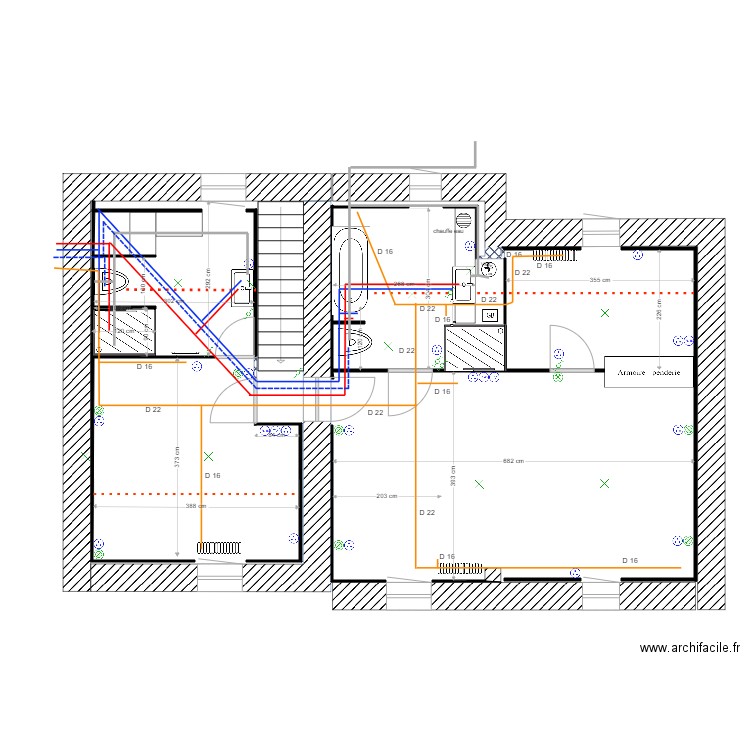 premier etage V2 vide. Plan de 0 pièce et 0 m2