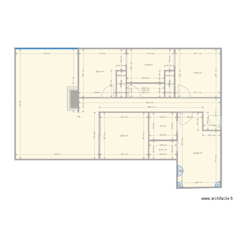 Florian Anais. Plan de 11 pièces et 102 m2