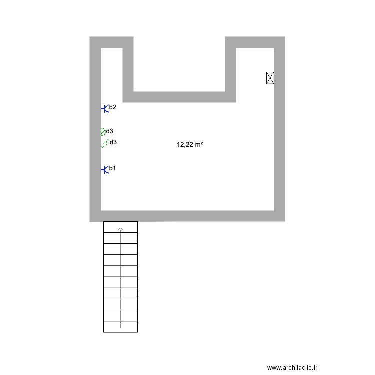 hennuyere 2eme mezzanine. Plan de 0 pièce et 0 m2