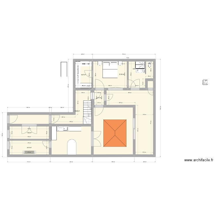 Augustins 2022. Plan de 11 pièces et 128 m2