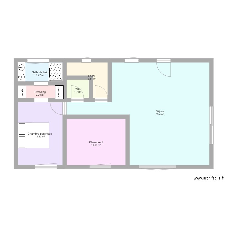 Maison Plourivo modèle 2. Plan de 0 pièce et 0 m2