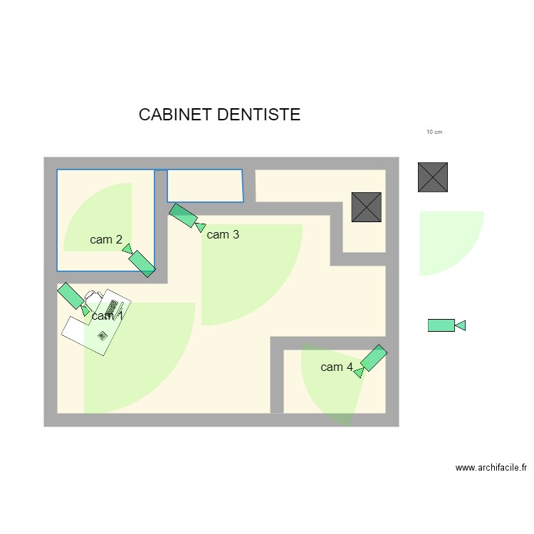 plan chane fane . Plan de 3 pièces et 29 m2