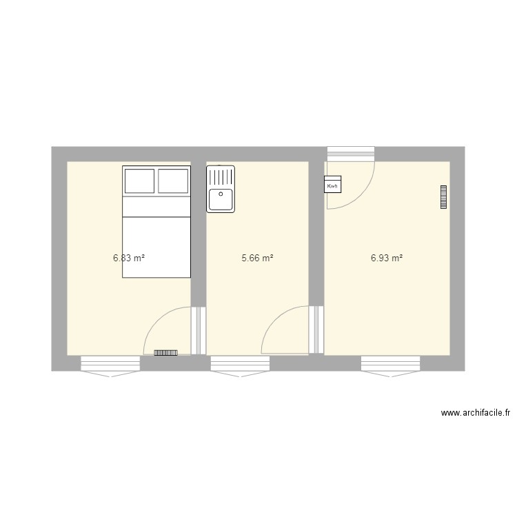 ALBINI Andrée. Plan de 0 pièce et 0 m2
