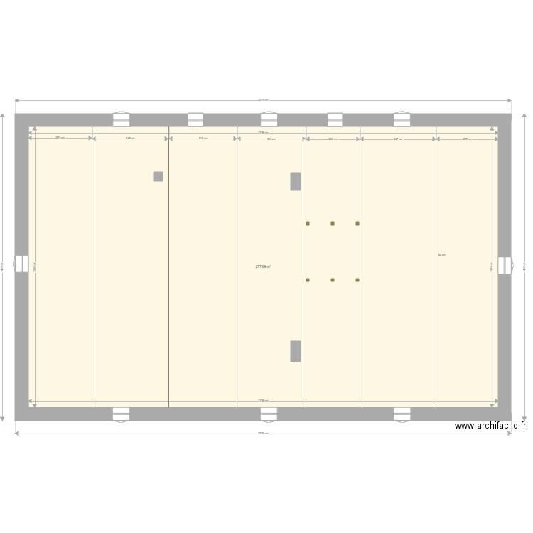 Grenier Chateau Bonbonnet. Plan de 1 pièce et 278 m2