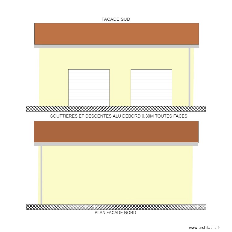 PLAN FACADE NS PC5a. Plan de 0 pièce et 0 m2