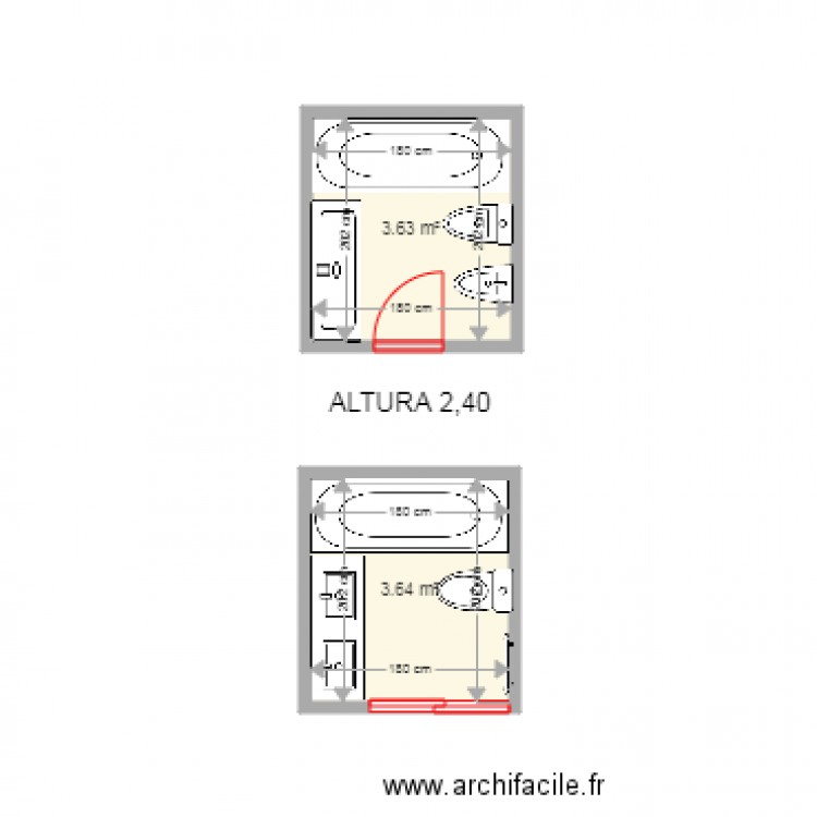 SRA MIREIA LARGO  BAÑO. Plan de 0 pièce et 0 m2