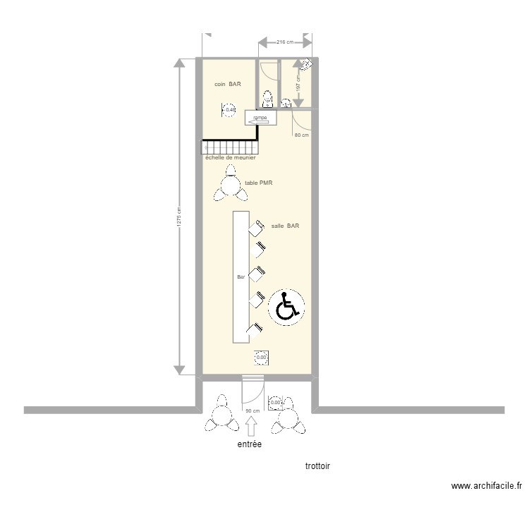 Les Koloc's travaux. Plan de 4 pièces et 56 m2