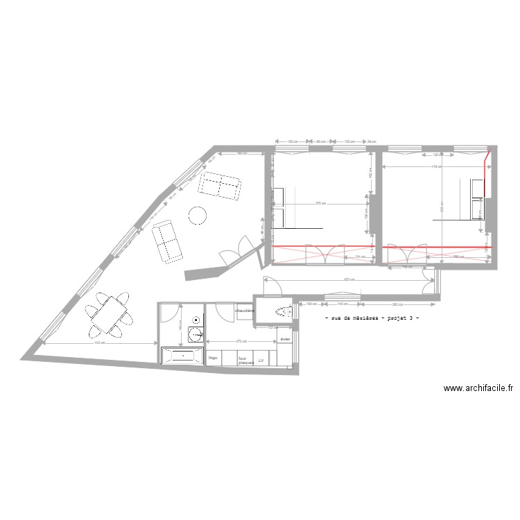 mezieres projet 3. Plan de 0 pièce et 0 m2