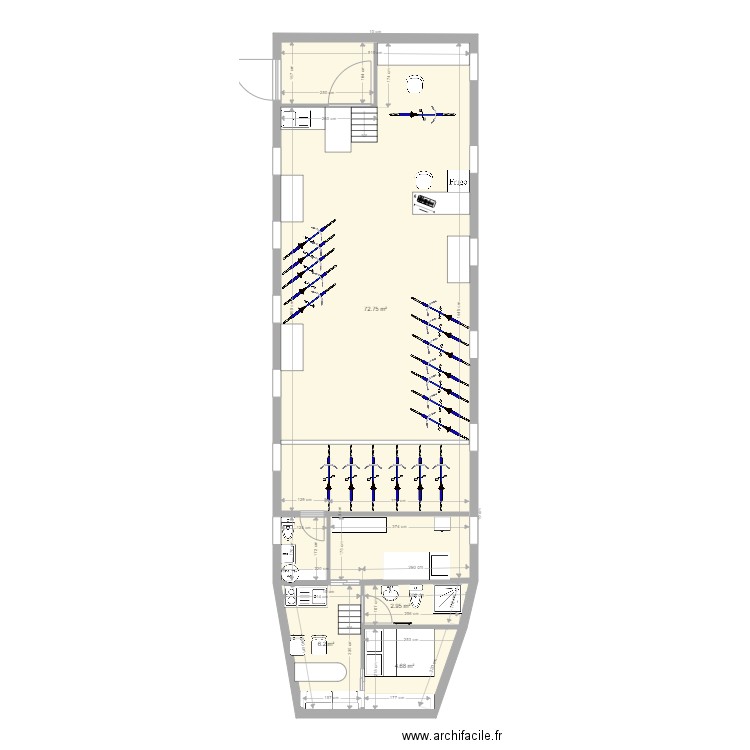 Plans Péniche. Plan de 0 pièce et 0 m2