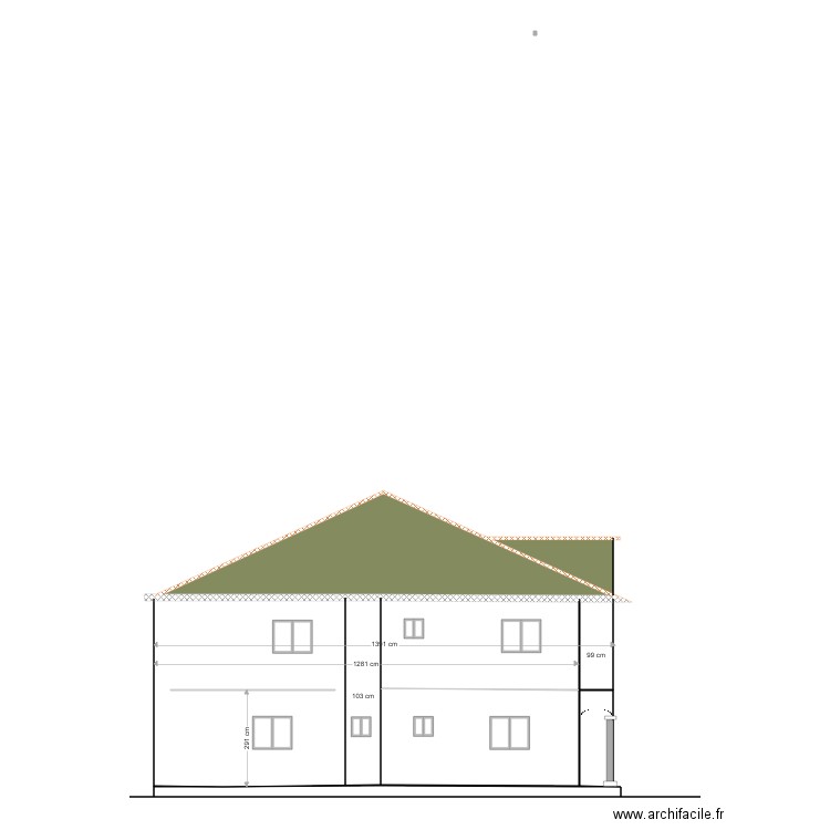 pignon OUEST. Plan de 0 pièce et 0 m2