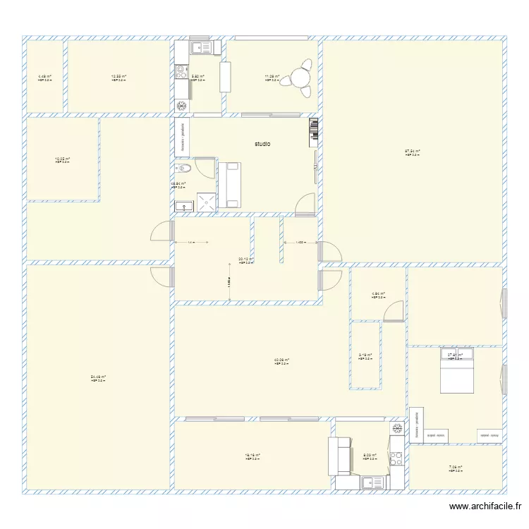 appartements &agrave; acajou. Plan de 