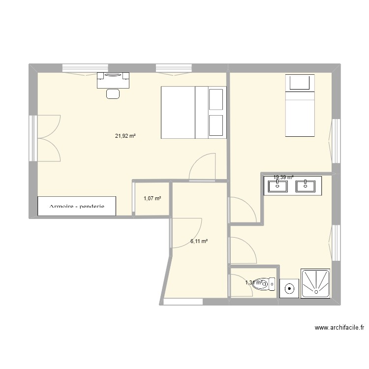 BUZZ hOME chambre projet 5. Plan de 0 pièce et 0 m2