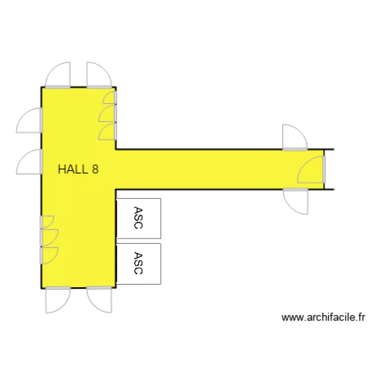 HALL 8 BONNEUIL AURADOUR SUR GLANE. Plan de 