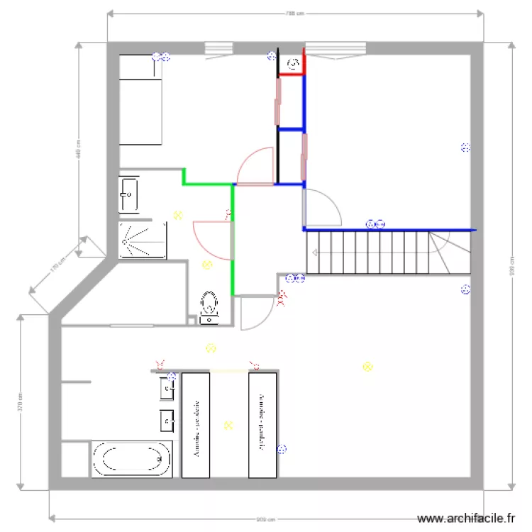 Maison Cercier Et1. Plan de 