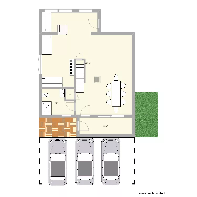 Maison RDC. Plan de 