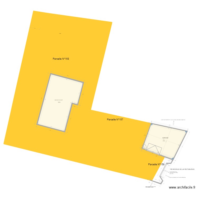 PLAN DE MASSE AVEC LA MAISON N 2. Plan de 0 pièce et 0 m2