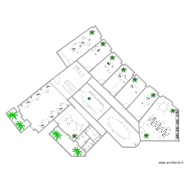 DORALIA. Plan de 13 pièces et 265 m2