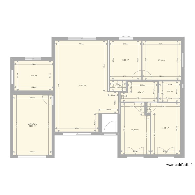 maison teyran lion 3012. Plan de 10 pièces et 111 m2