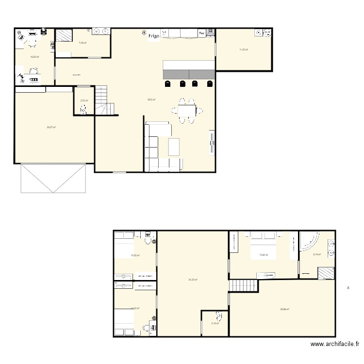 maison bg. Plan de 13 pièces et 254 m2