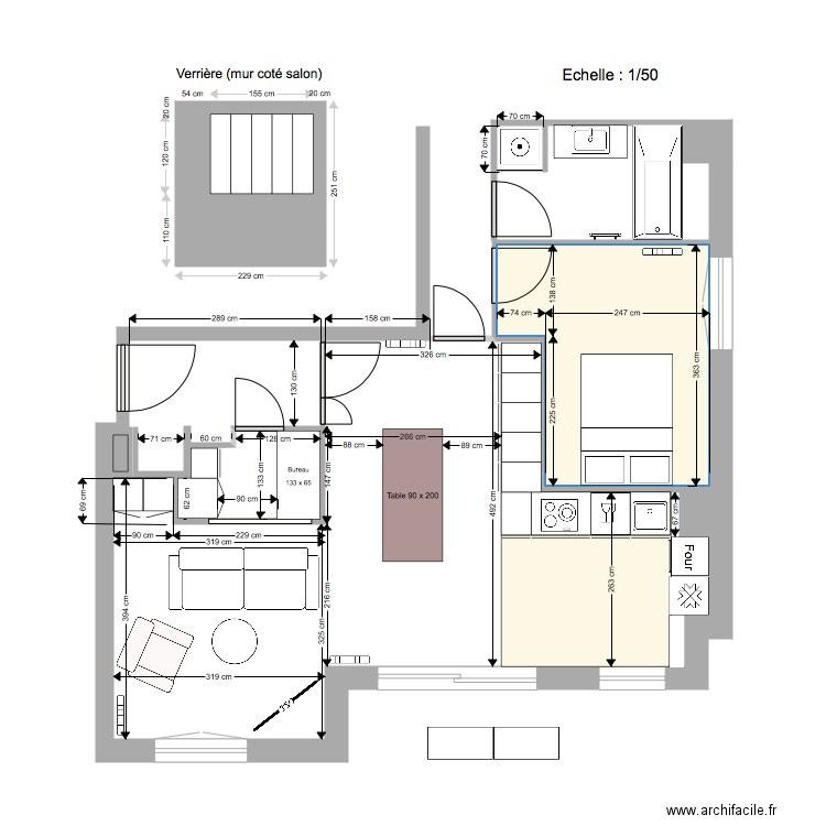 bureau v8. Plan de 0 pièce et 0 m2