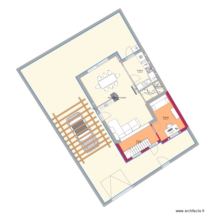 Maison Nogent - extension Quatro. Plan de 17 pièces et 223 m2