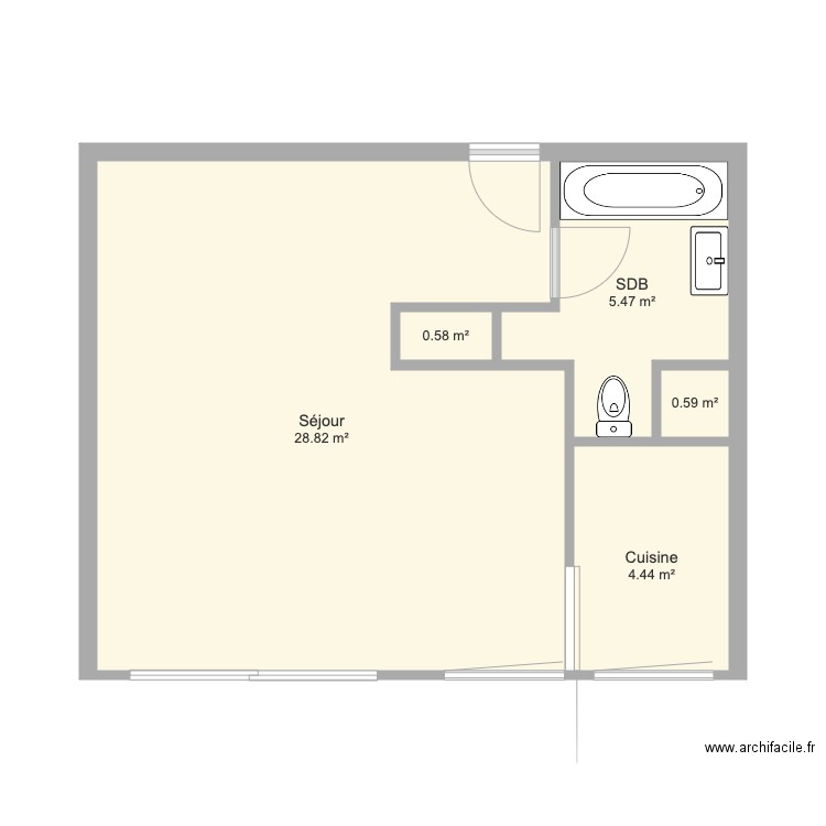 Appartement actuel. Plan de 0 pièce et 0 m2