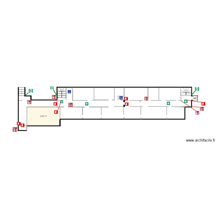 1er etage mexique . Plan de 0 pièce et 0 m2