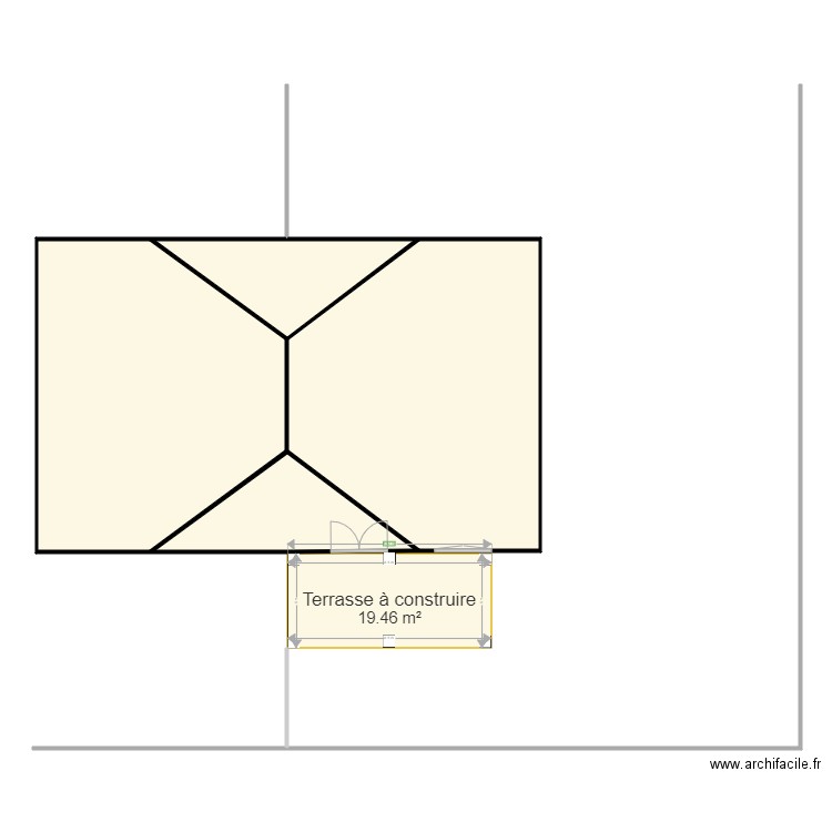 Terrasse Haut Face. Plan de 0 pièce et 0 m2