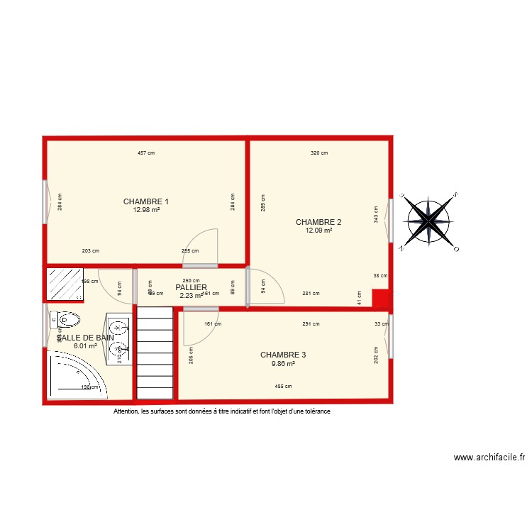 BI 4573 1er étage côté. Plan de 0 pièce et 0 m2