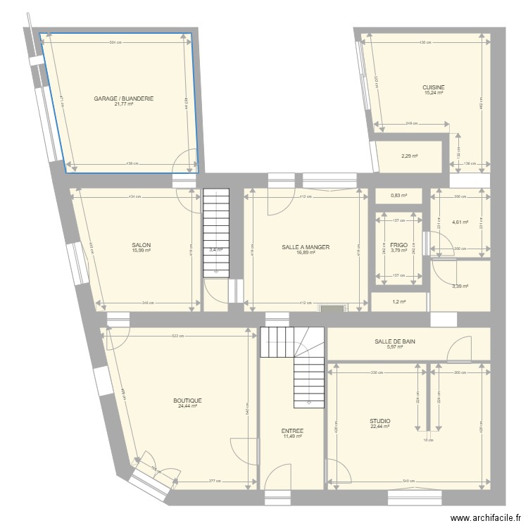 4RDP V3 non meublée. Plan de 0 pièce et 0 m2