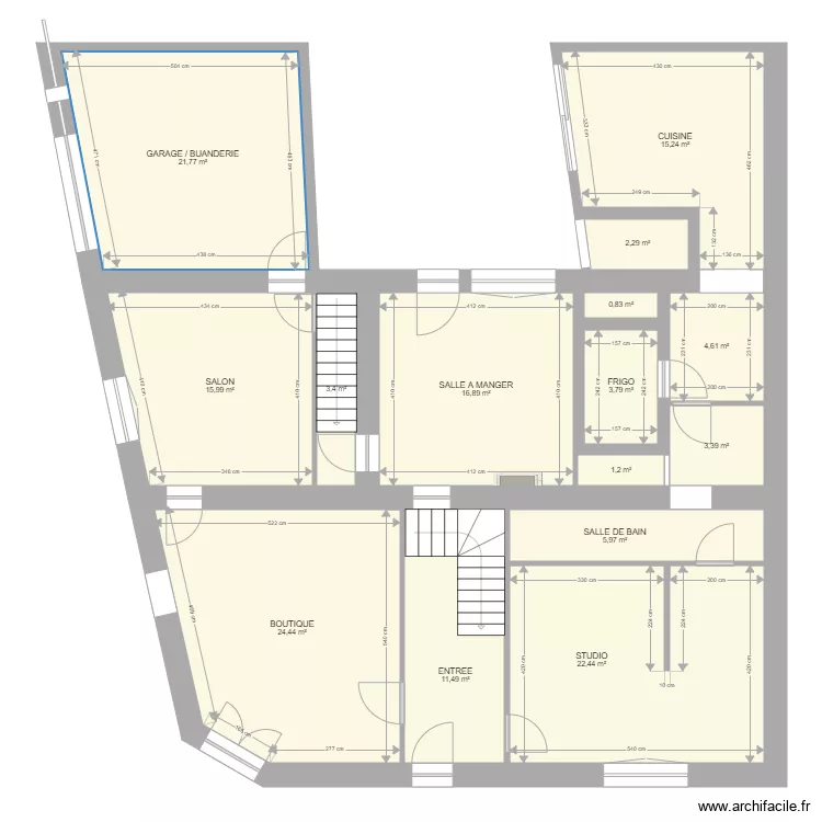4RDP V3 non meublée. Plan de 4RDP V3 non meublée. Plan de