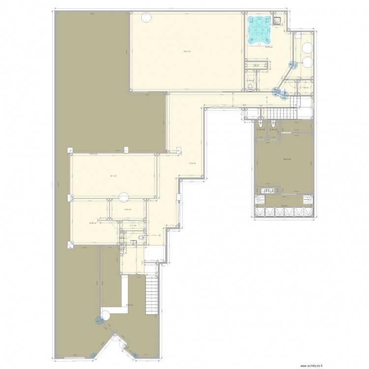 Henry Dunant 17. Plan de 34 pièces et 974 m2