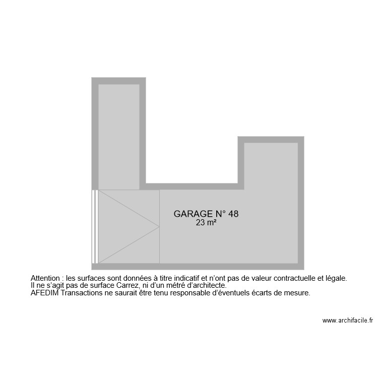 BI 6546 GARAGE. Plan de 0 pièce et 0 m2