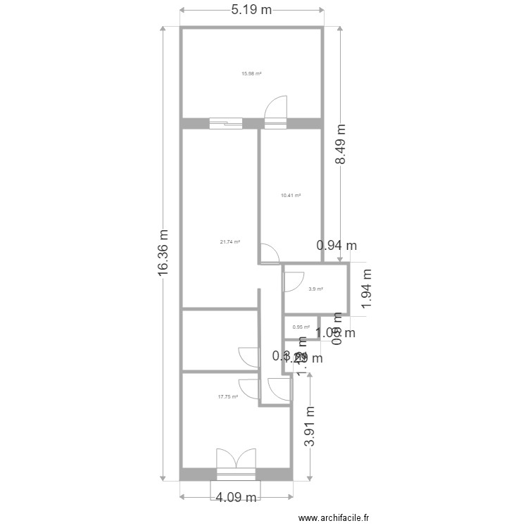 cadiz 25 2 valencia. Plan de 0 pièce et 0 m2
