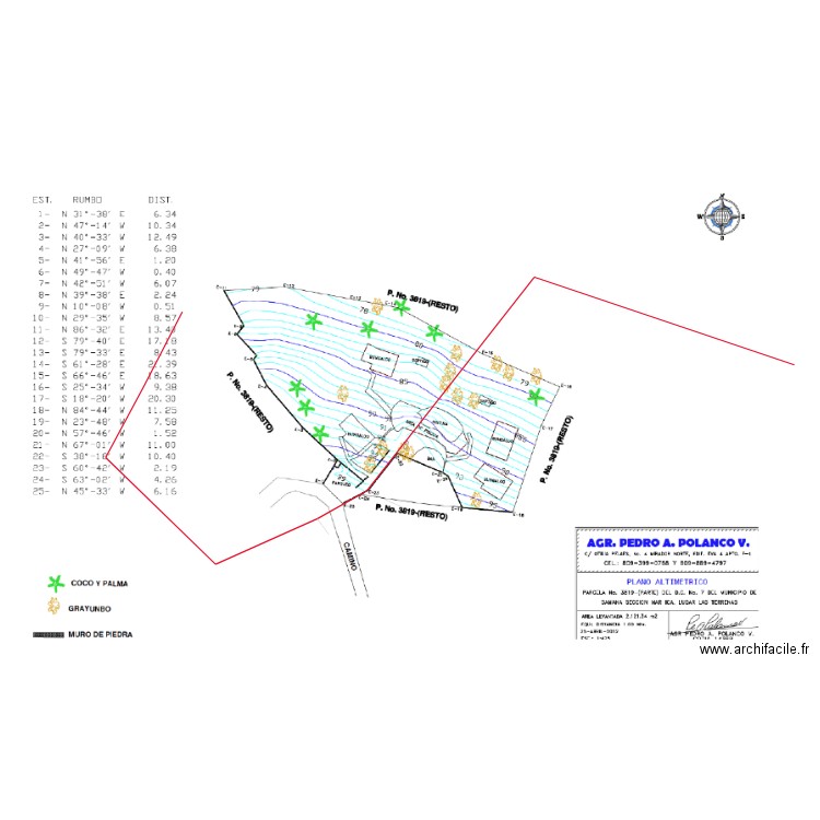 releve geometre 2. Plan de 0 pièce et 0 m2