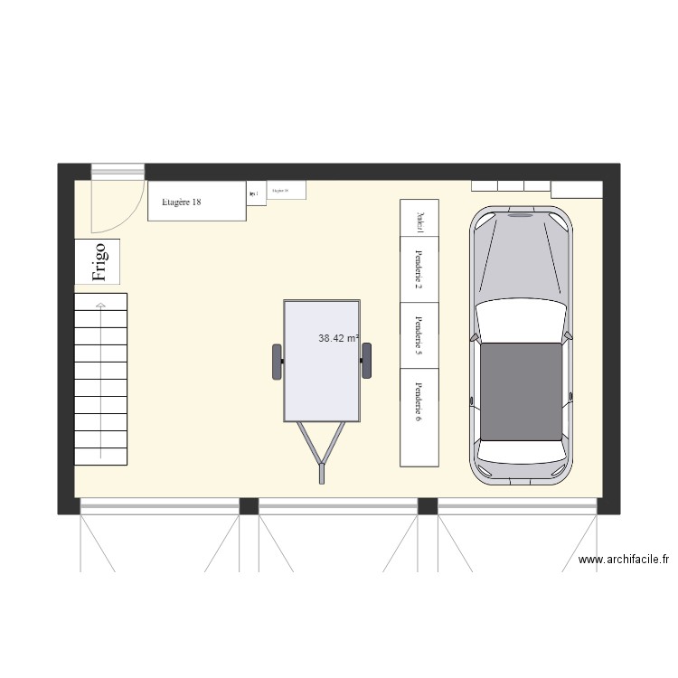 Garage. Plan de 0 pièce et 0 m2