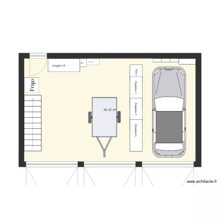 Garage. Plan de 