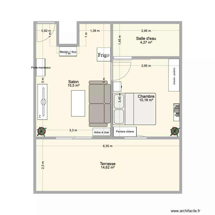 V2 Laragne Beau Jeu. Plan de 4 et 45 m² V2 Laragne Beau Jeu. Plan de 4 et 45 m²
