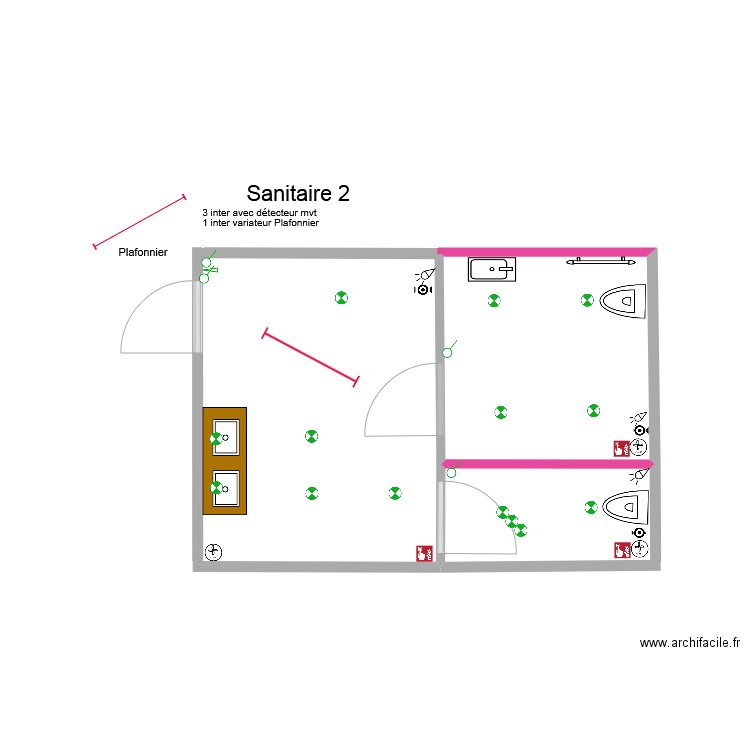 sanit 2 elec. Plan de 0 pièce et 0 m2