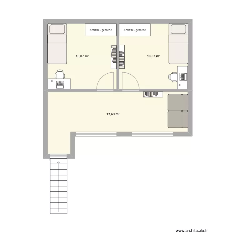 combles 3. Plan de 3 Pièces et 34 m² combles 3. Plan de 3 Pièces et 34 m²