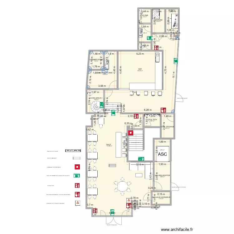 SUNSET RDC amenagement meuble. Plan de 