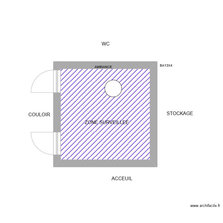 RAKOTOMIHAMINA. Plan de 1 pièce et 10 m2