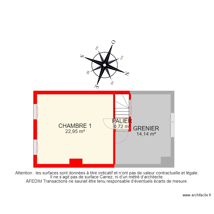 BI 13858 - . Plan de 21 pièces et 129 m2