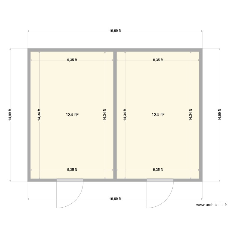 Nycom Yes. Plan de 2 pièces et 25 m2