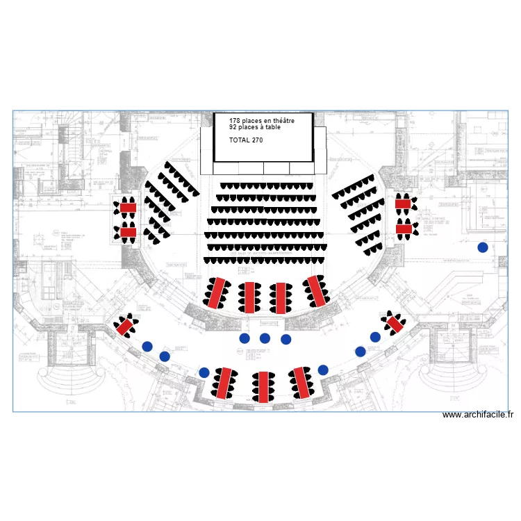 SdF théâtre choeur Auguste. Plan de SdF théâtre choeur Auguste. Plan de