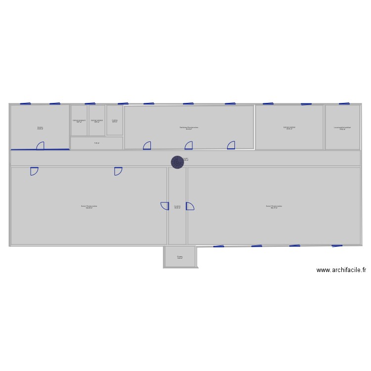 Plan Asile Intérieur 1e étage. Plan de 0 pièce et 0 m2