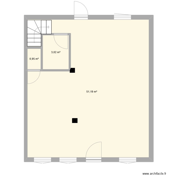 essai RDC non meublé. Plan de 0 pièce et 0 m2