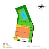 plan piscine bois rectangulaire semi enterr&eacute;e 6,2 x 3 