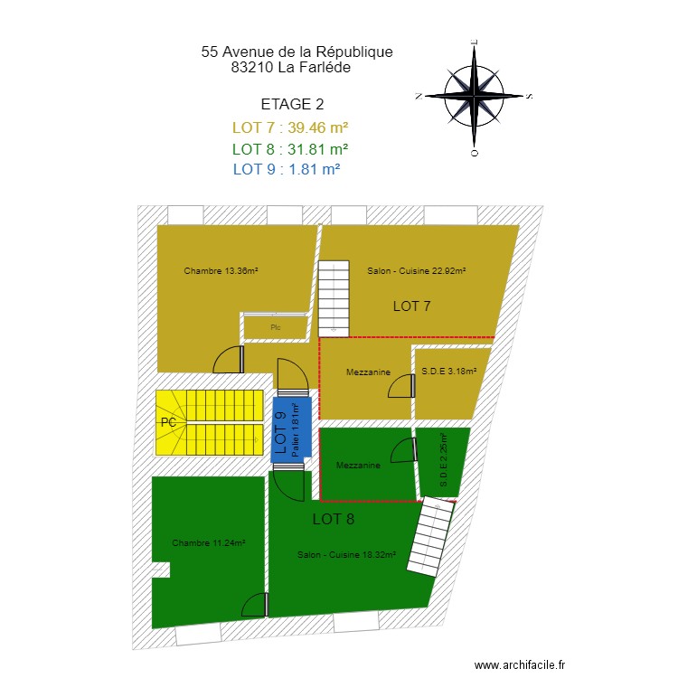 55 av de la rep la farlede est. Plan de 0 pièce et 0 m2