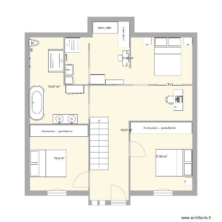 Étage 1. Plan de 0 pièce et 0 m2